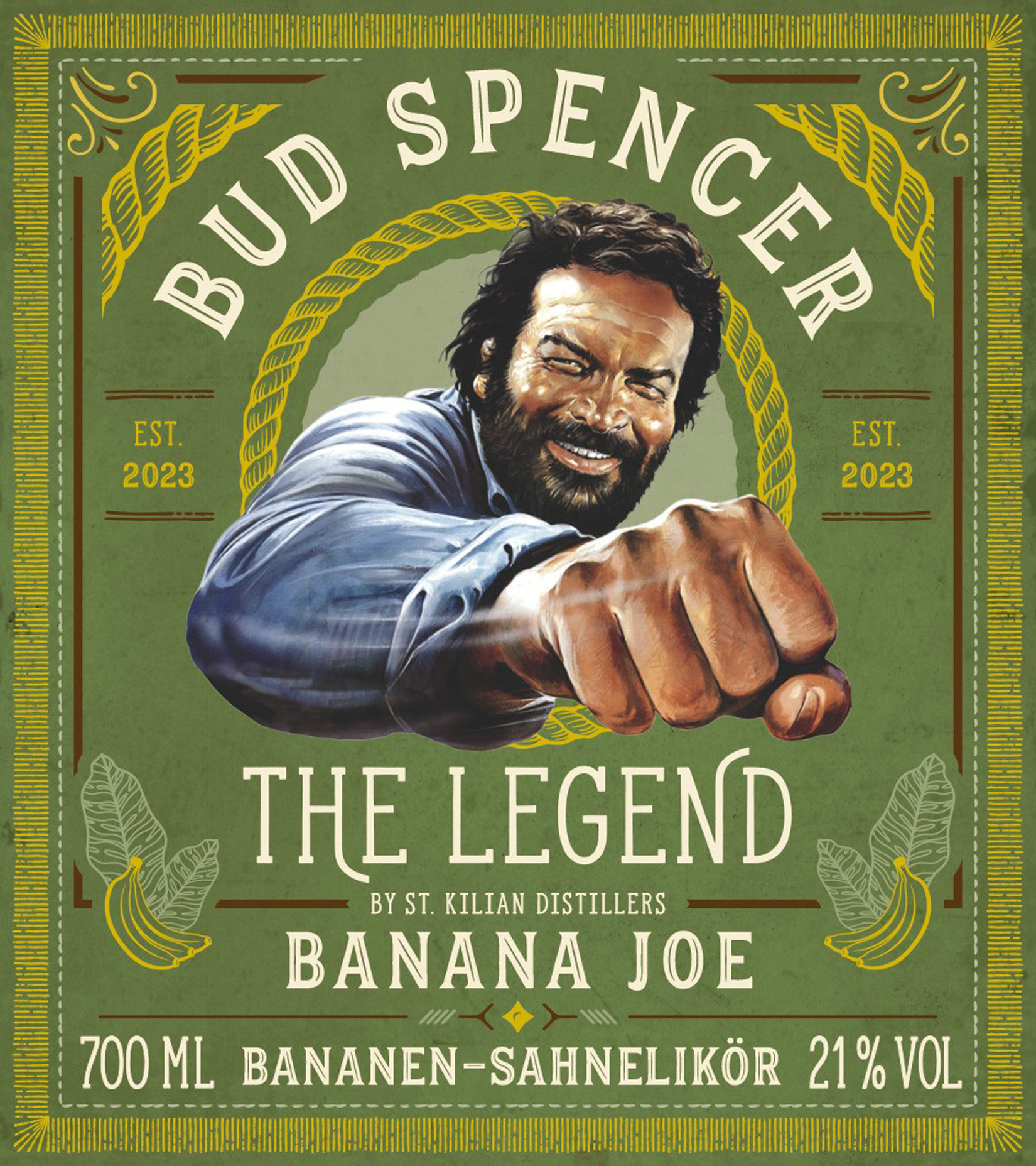 Bud Spencer - Banana Joe: Das Etikett mit Bud Spencer "in Action"